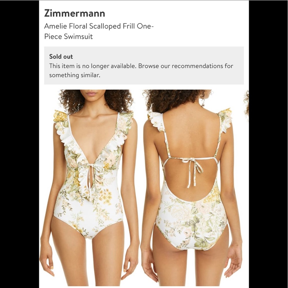 Zimmermann Amelie Floral Scalloped Frill Ruffle - Picture 2 of 14